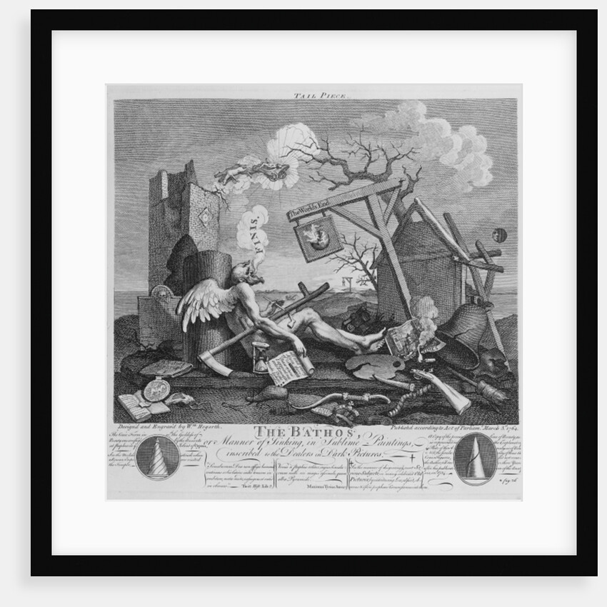 Bathos, Manner of Sinking, in Sublime Paintings inscribed to the Dealers in Dark Pictures, 1764 by William Hogarth
