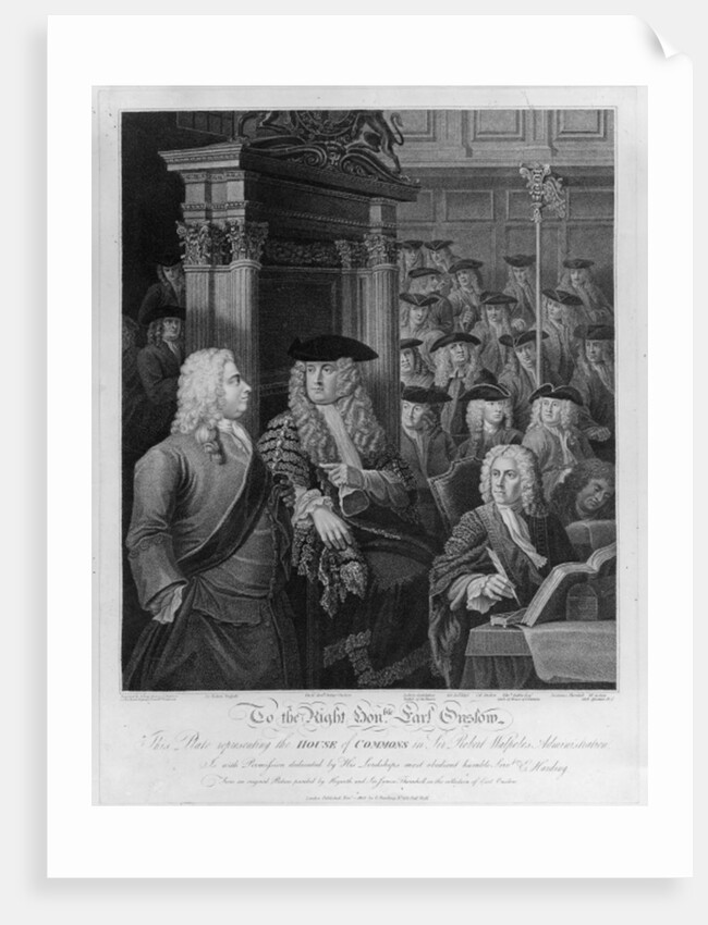 The House of Commons in Walpole's administration by William Hogarth
