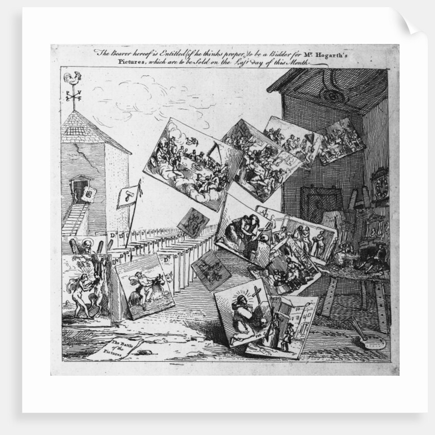 The Battle of the Pictures, 1745 by William Hogarth