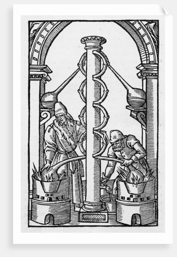 The Alchemist at Work by French School