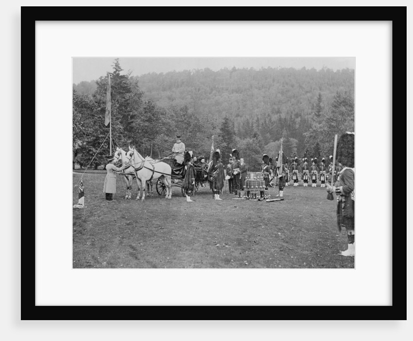 Queen Victoria presenting colours to the Cameron Highlanders, 1873 by English Photographer