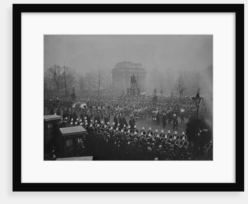 Queen Victoria's funeral cortege passes Wellington Arch, 2nd February 1901 by English Photographer