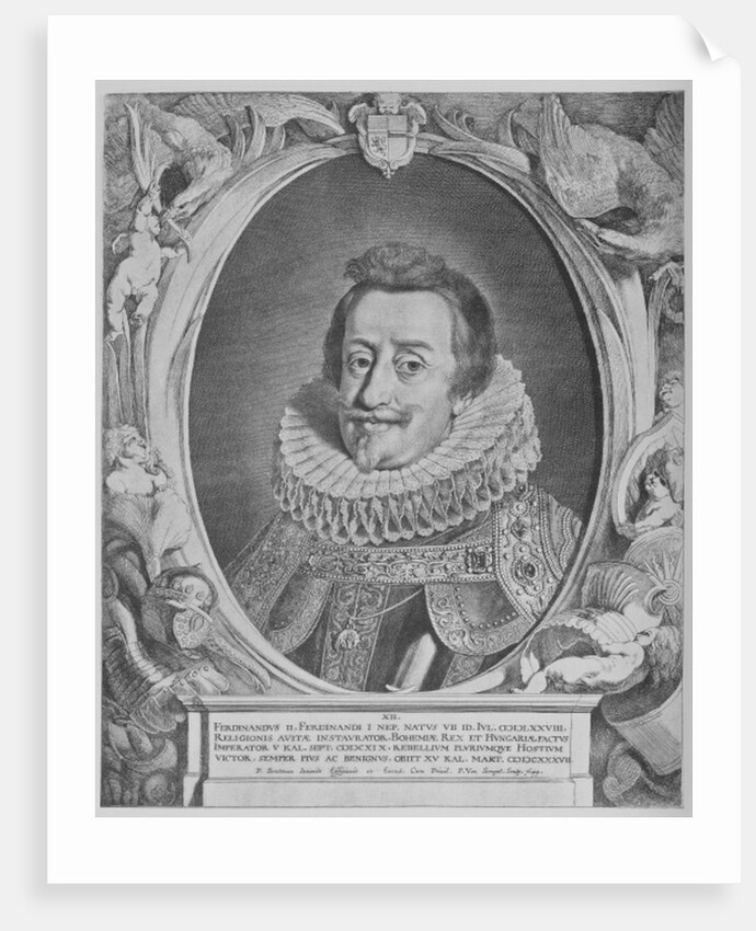 Ferdinand II, Holy Roman Emperor, engraved by Pieter van Sompel, 1644 by Pieter Claesz (after) Soutman