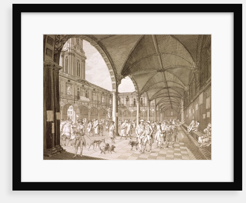 Interior of the Royal Exchange, London, 1788 by Francesco Bartolozzi