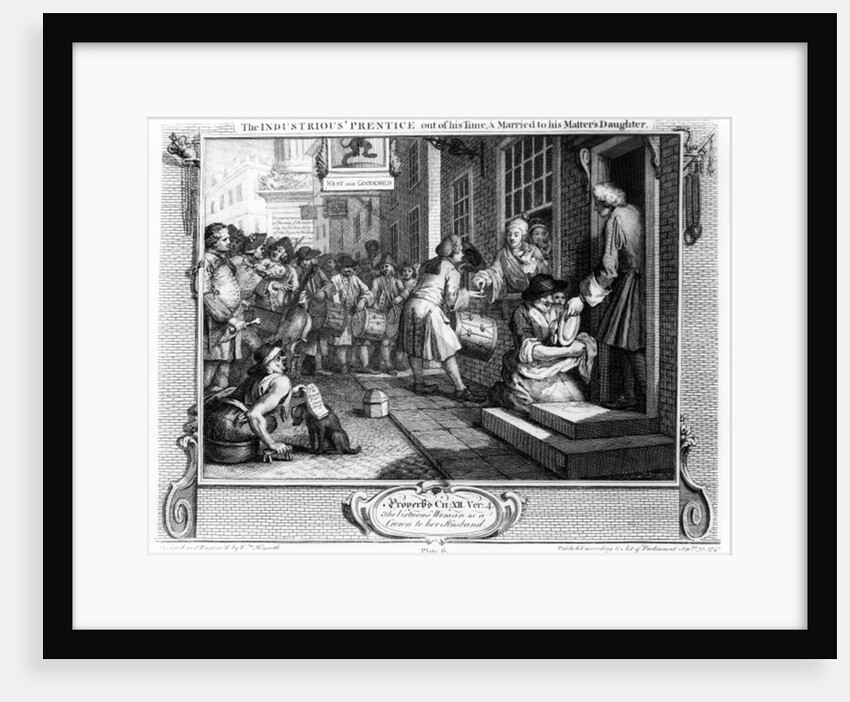 The Industrious 'Prentice out of his Time and Married to his Master's Daughter, plate VI of 'Industry and Idleness', 1747 by William Hogarth