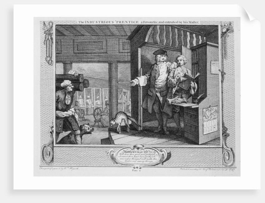 The Industrious 'Prentice a Favourite and Entrusted by his Master by William Hogarth