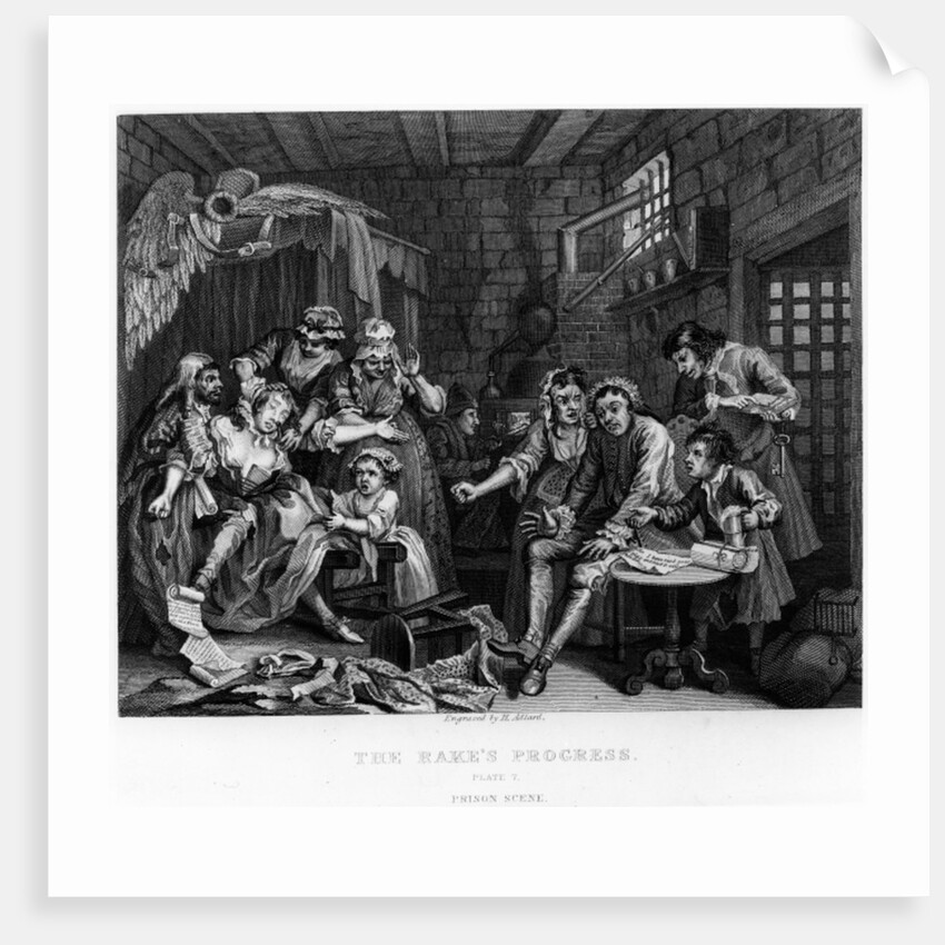 Scene VII: The Rake in Prison, 1735 by William (after) Hogarth