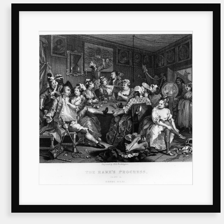 Scene III: The Rake at the Rose Tavern, 1735 by William (after) Hogarth