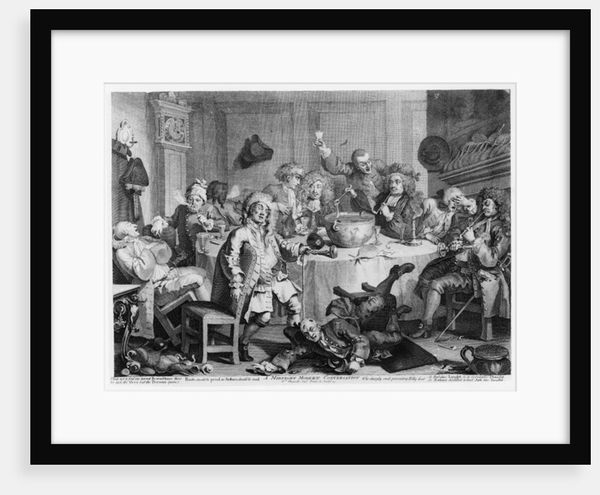 A Midnight Modern Conversation, 1733 by William Hogarth