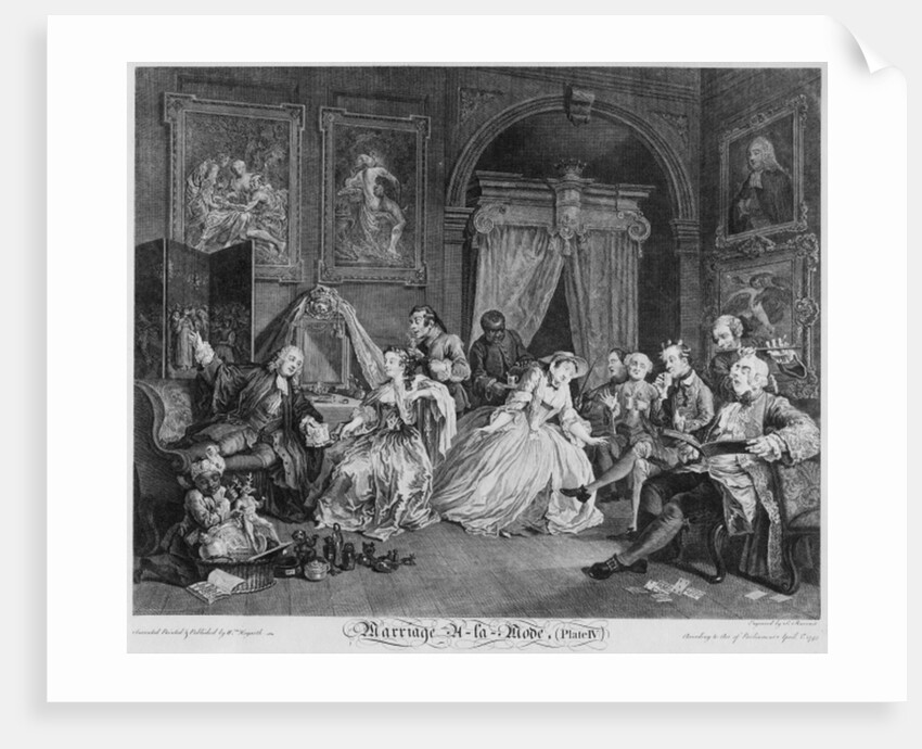 Marriage a la Mode, Plate IV, The Toilette, 1745 by Bernard Baron