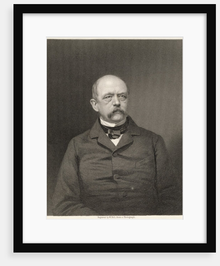 Portrait of Otto von Bismarck engraved by William Holl from a photograph, pub. by William Mackenzie by Anonymous