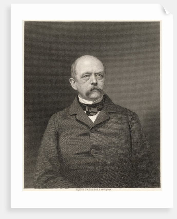 Portrait of Otto von Bismarck engraved by William Holl from a photograph, pub. by William Mackenzie by Anonymous