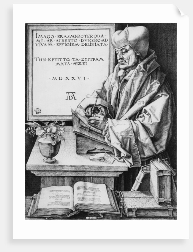 Desiderius Erasmus of Rotterdam, 1526 by Albrecht Dürer or Duerer