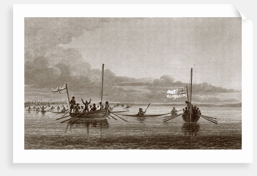 Eskimaux Coming Towards the Boats in Shoalwater Bay, July 7, 1826 by George Back