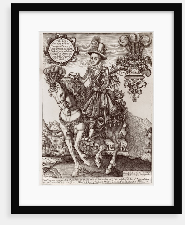 Charles I as Prince of Wales on Horseback by Renold Elstrack