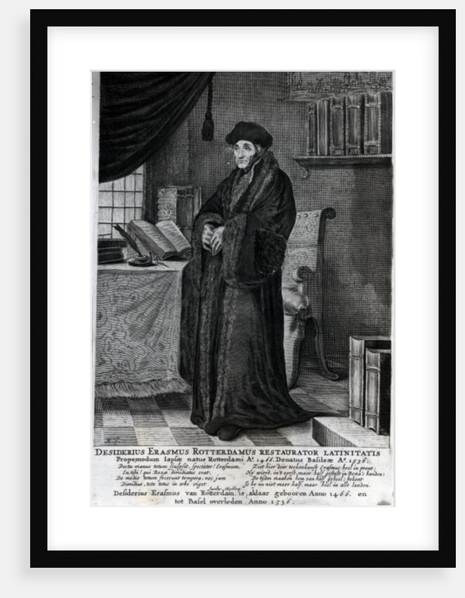 Desiderius Erasmus, 'Restorer of the Latin language' by Dutch School