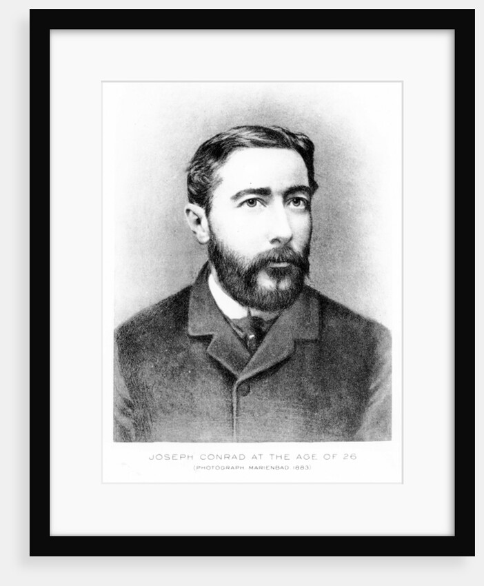 Joseph Conrad at the age of 26, engraved after a photograph from 1883 by German photographer