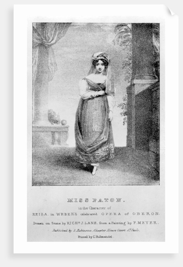 Mary Ann Paton as Reiza in Weber's 'Oberon' by Frederick Meyer