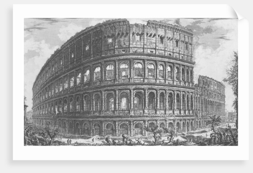 View of the Flavian Amphitheatre, known as the Colosseum from 'Vedute', first published in 1756, pub. by E & F.N. Spon Ltd., 1900 by Giovanni Battista Piranesi