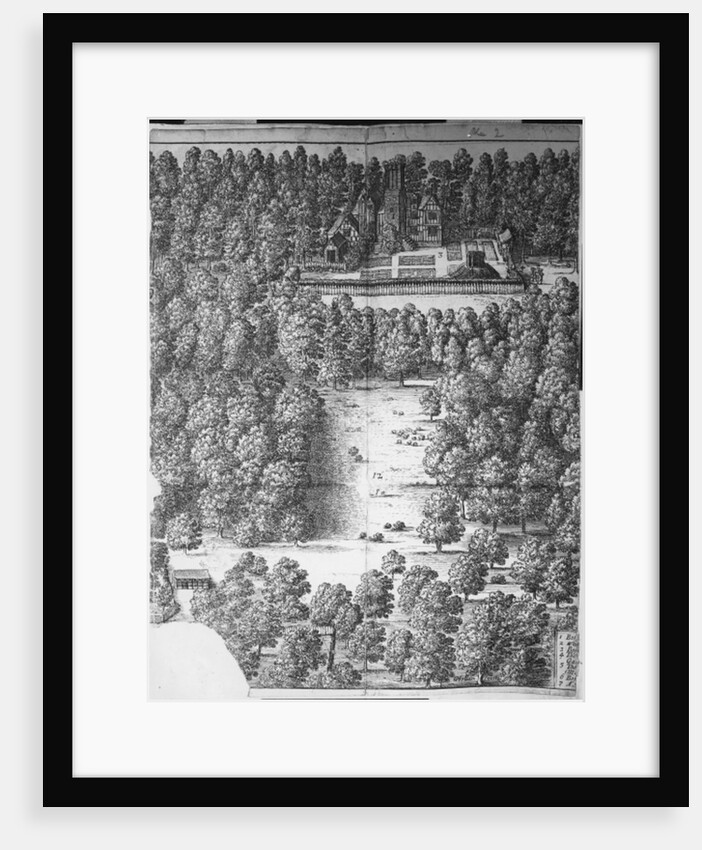 Boscobel House and Park, 1651 by Wenceslaus Hollar