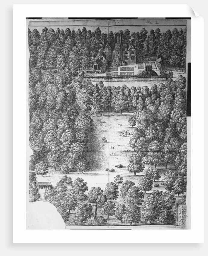 Boscobel House and Park, 1651 by Wenceslaus Hollar