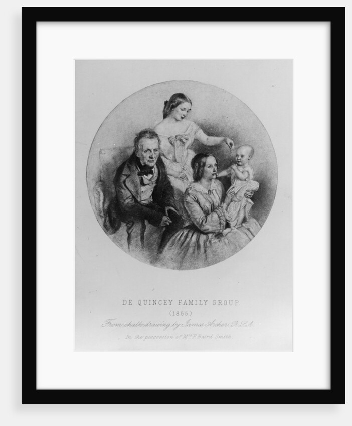 Thomas de Quincey and his family, 1855 by James (after) Archer
