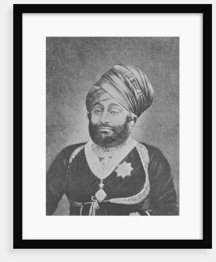 Maharaja Mansinhji II, Raj Sahib of Dhrangadhra by (after) English photographer