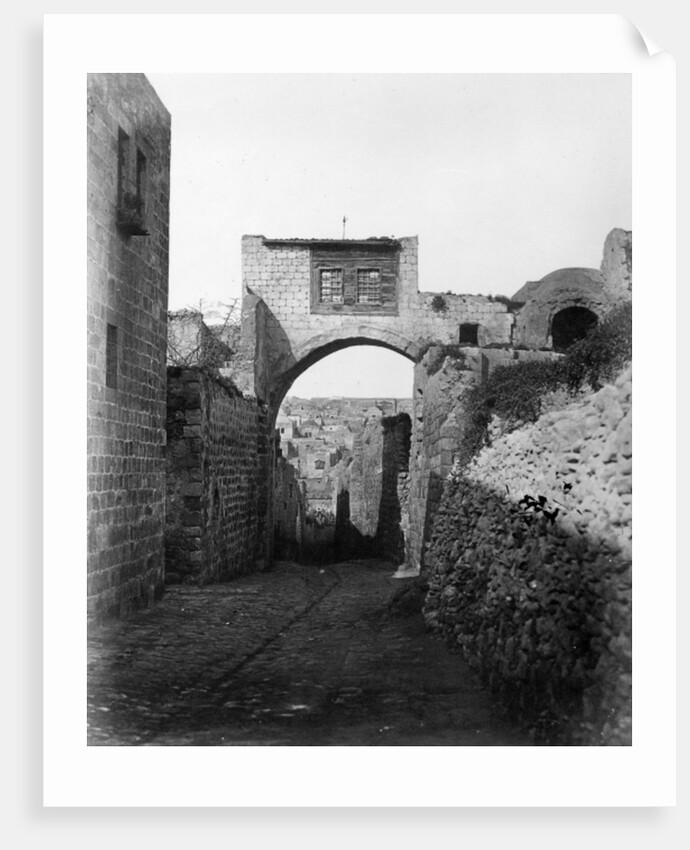 The Ecce Homo Arch across the Via Dolorosa in Jerusalem, 1857 by James & Beato Felice Robertson