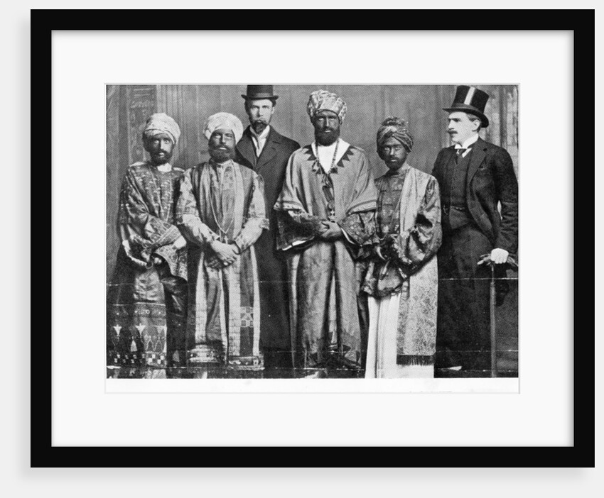 The Emperor of Abyssinia and his Suite, The Dreadnought Hoax, 7th February 1910 by English Photographer