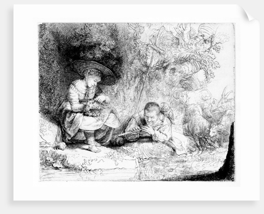 The Flute Player, 1642 by Rembrandt Harmensz. van Rijn