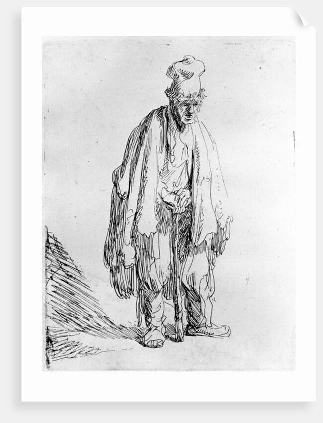 Beggar in a high cap, c.1630 by Rembrandt Harmensz. van Rijn