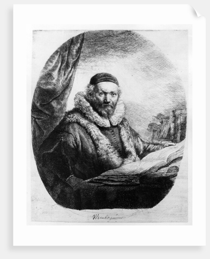Jan Uytenbogaert, Preacher of the Remonstrants, 1635 by Rembrandt Harmensz. van Rijn