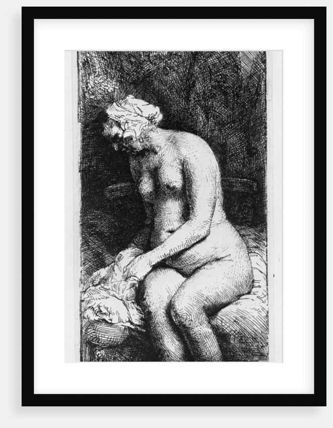 Woman bathing, 1658 by Rembrandt Harmensz. van Rijn