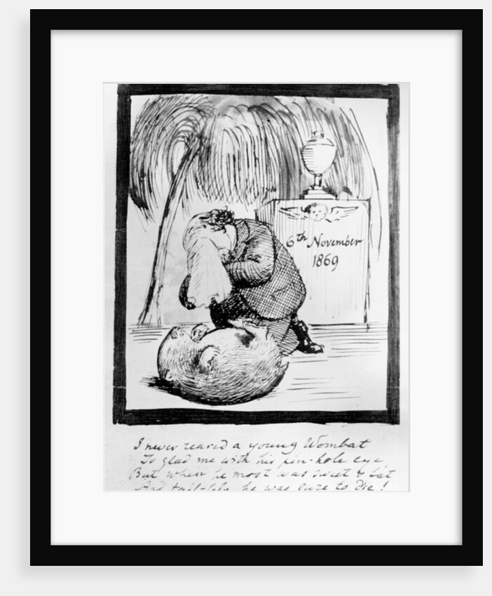 Rossetti lamenting the death of his Wombat, 1869 by Dante Gabriel Charles Rossetti