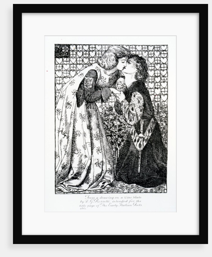 Titlepage intended for 'The Early Italian Poets', 1861 by Dante Gabriel Charles Rossetti