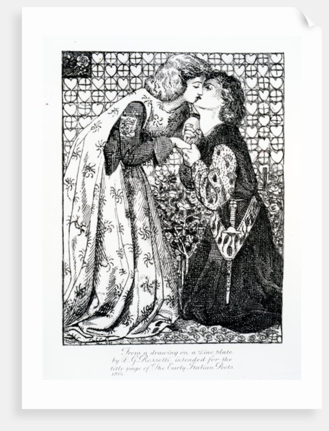 Titlepage intended for 'The Early Italian Poets', 1861 by Dante Gabriel Charles Rossetti