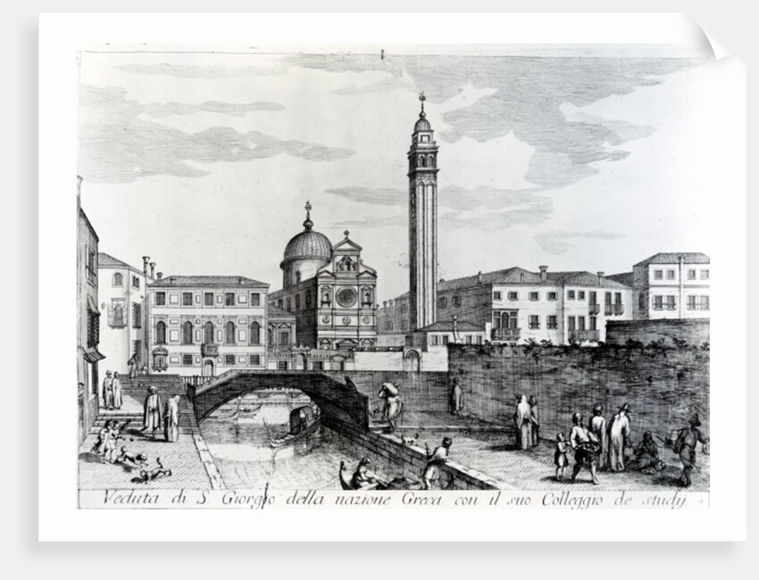 View of San Giorgio dei Greci and the Flanginian School, Venice by Italian School