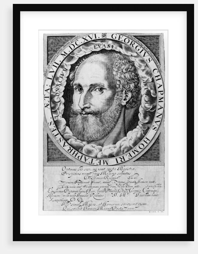 Portrait of George Chapman c.1609-10 by William Hole