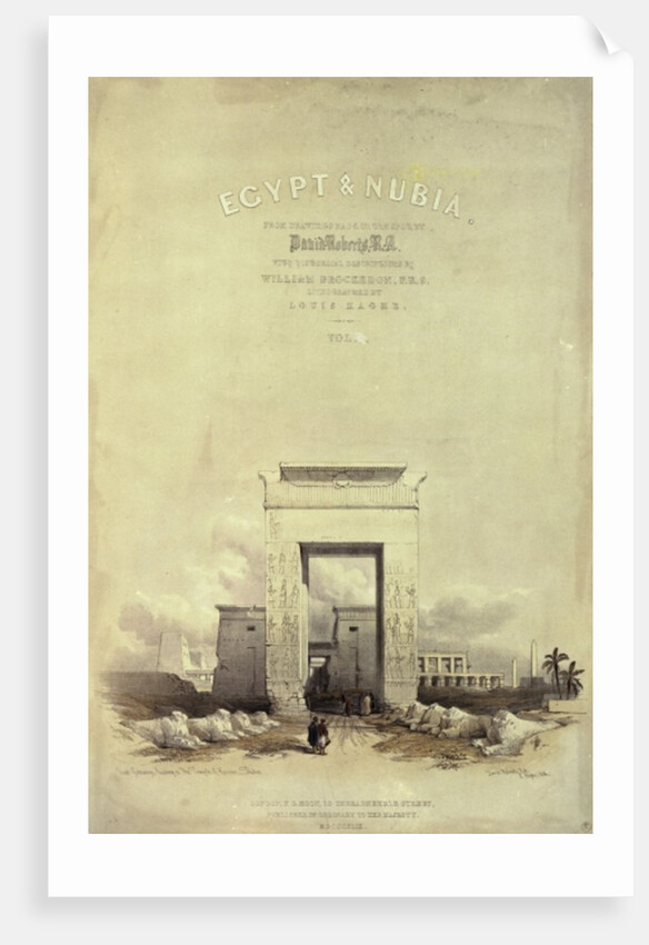 Great Gateway leading to the Temple of Karnak, titlepage to 'Egypt and Nubia', lithograph by Louis Haghe, published 1849 by David (after) Roberts