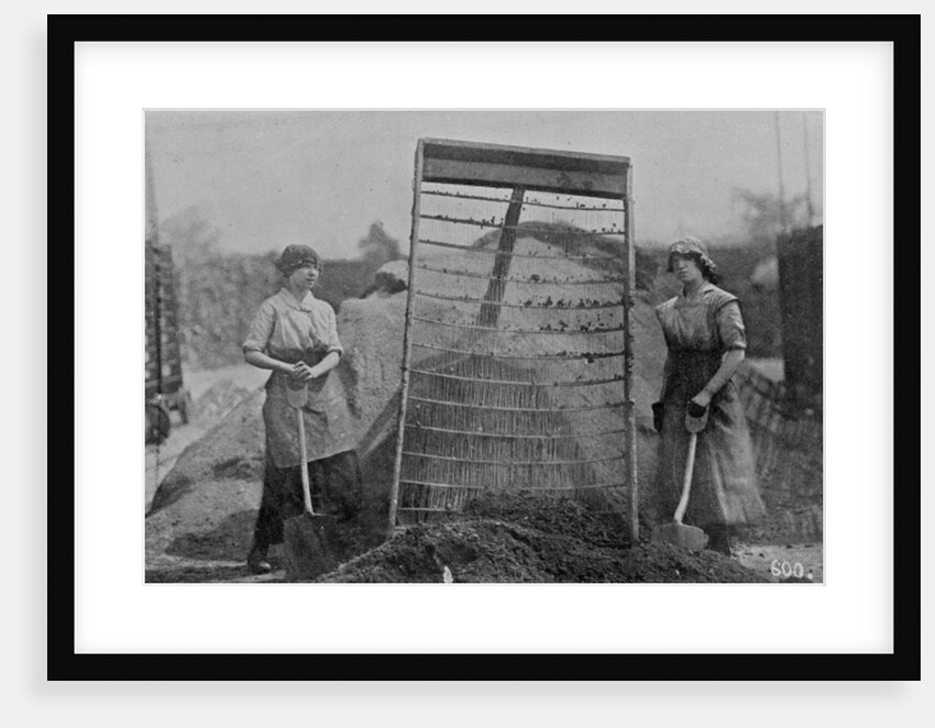 Riddling Cinders, War Office photographs, 1916 by English Photographer