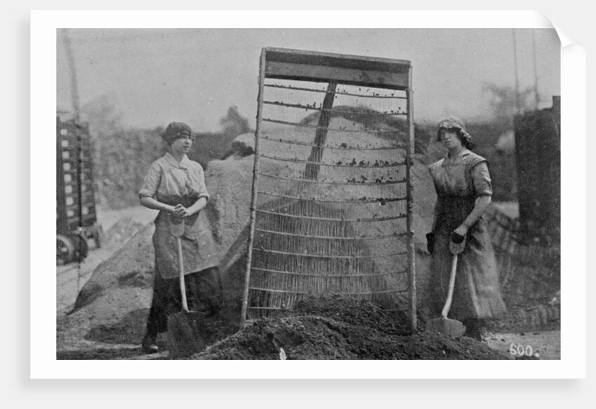 Riddling Cinders, War Office photographs, 1916 by English Photographer