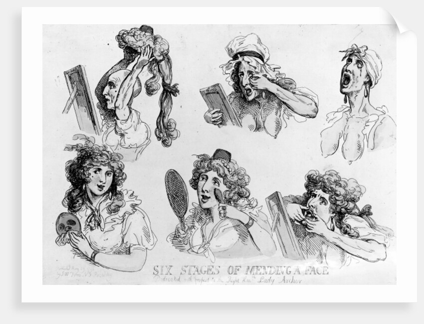 Six Stages of Making a Face by Thomas Rowlandson