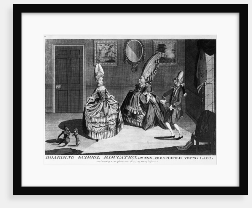 Boarding School Education or the Frenchified Young Lady, 1839 by Matthew or Matthias Darly