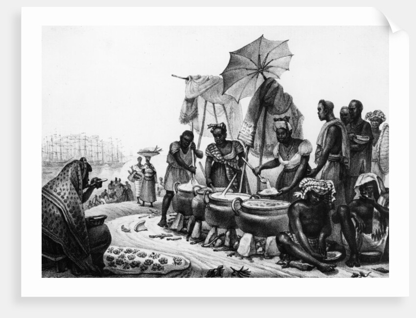 Black Women selling Angou by Jean Baptiste (after) Debret