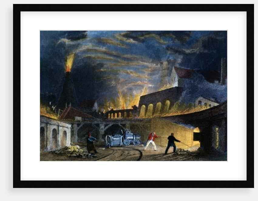 Lymington Iron Works on the Tyne, 1835 by Thomas Allom