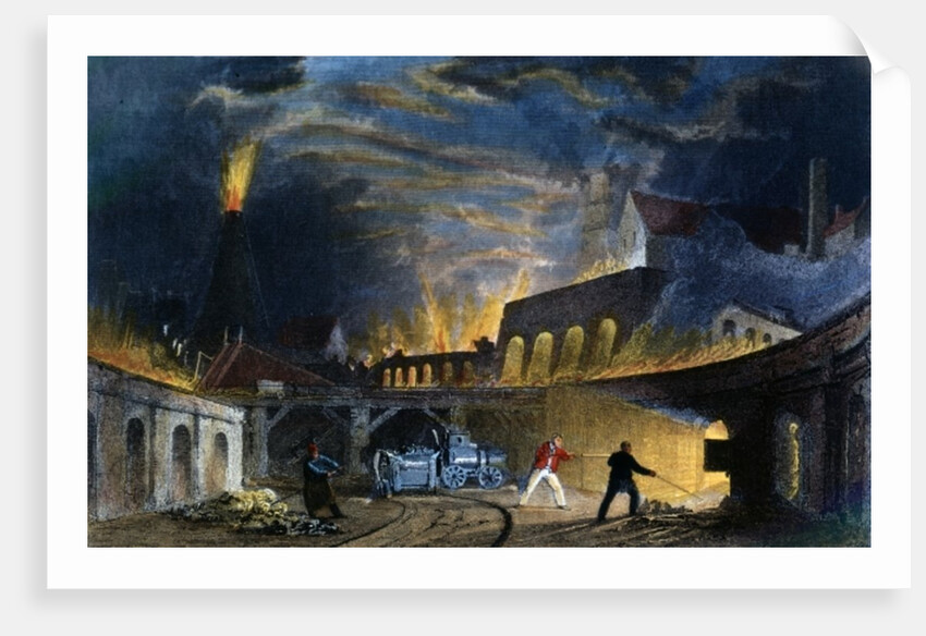 Lymington Iron Works on the Tyne, 1835 by Thomas Allom