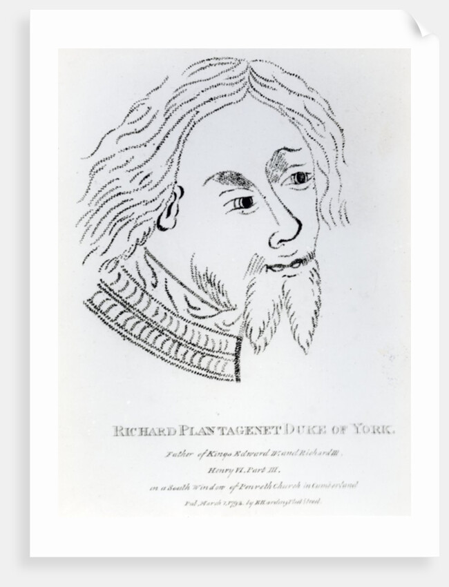 Richard of York, 3rd Duke of York, published in 1792 by English School