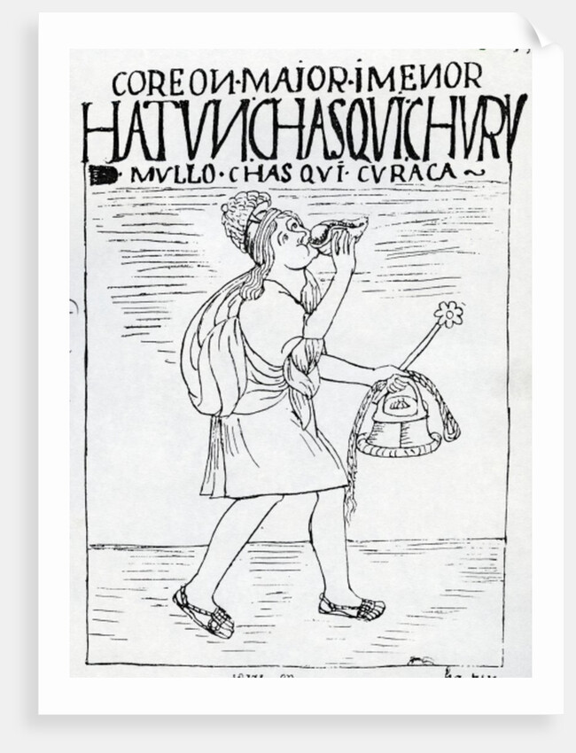 December, the month of the sun god festival by Felipe Huaman Poma de Ayala