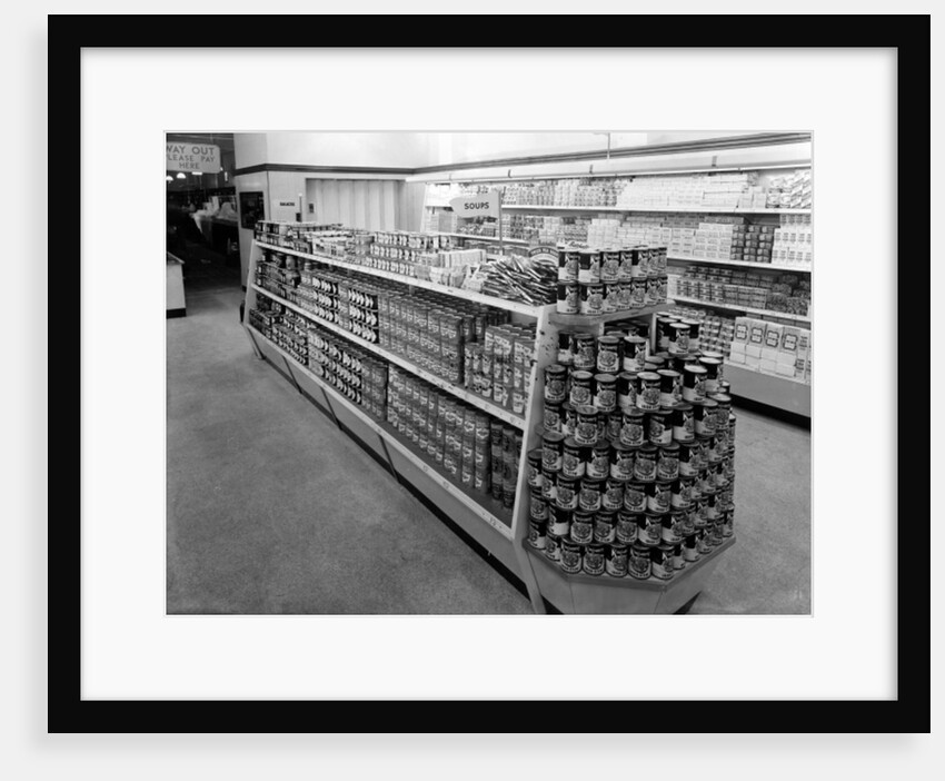Soup aisle, Woolworths store, 1956 by English Photographer