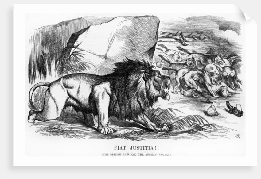 Fiat Justitia! The British Lion and the Afghan Wolves by John Tenniel